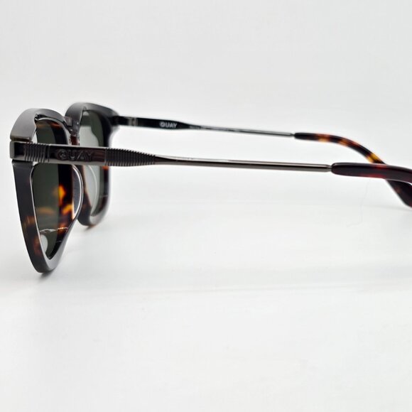 Quay Australia Jackpot Remixed Tortoise Frame Polarized Green Lens Sunglasses - Picture 5 of 16